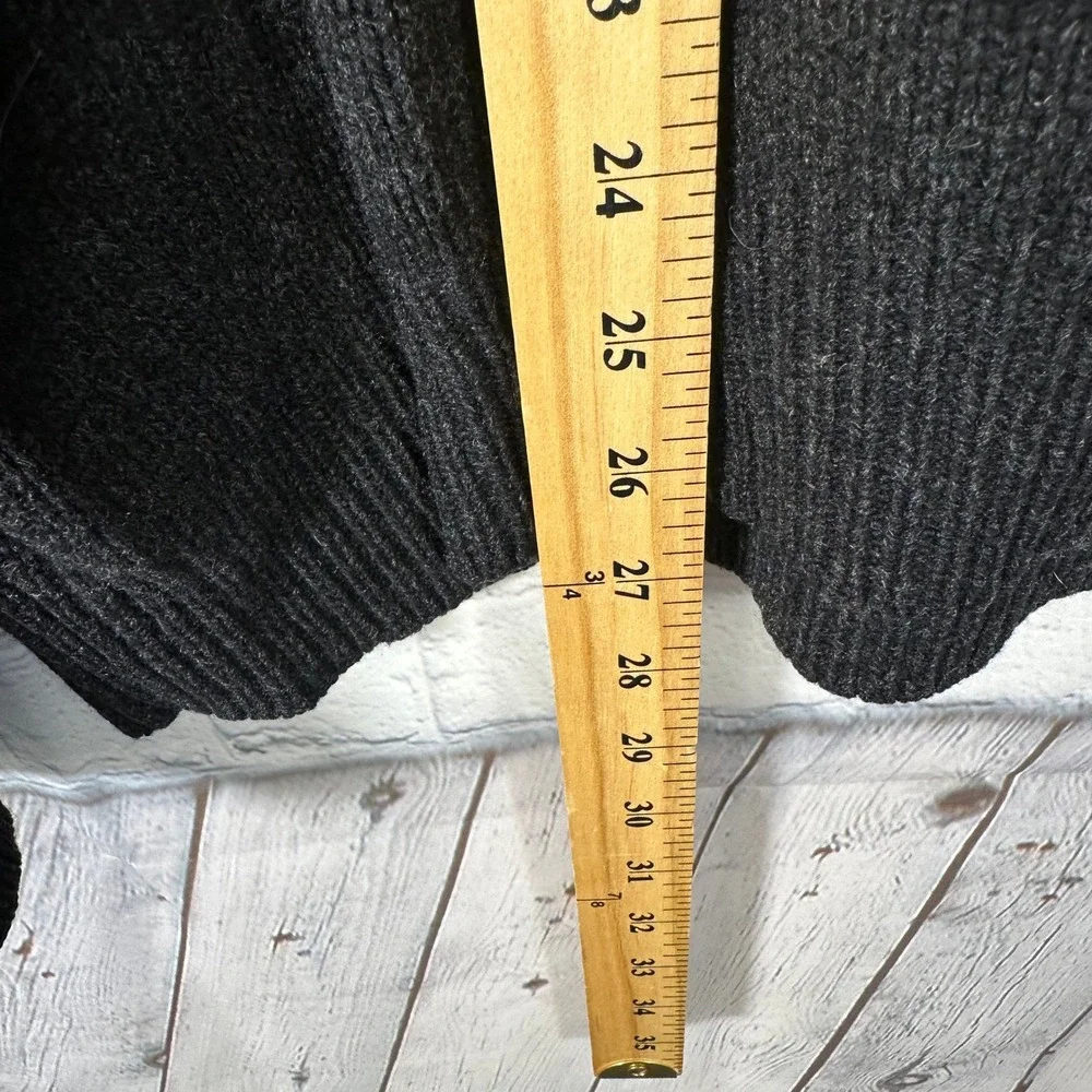 VTG Polo Ralph Lauren Mens XXL Charcoal Grey 100% Lambswool Quarter Zip Sweater